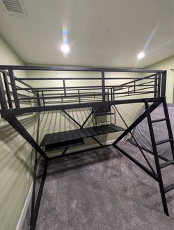 Loft bed and desk combo