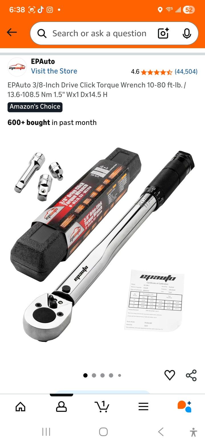 Torque Wrench  3/8