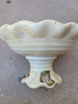 Antique Porcelain Footed Compote Dish