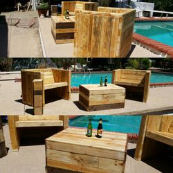 Pallet patio set