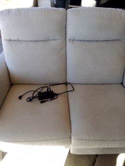 Loveseat Recliner - (White/Cream)