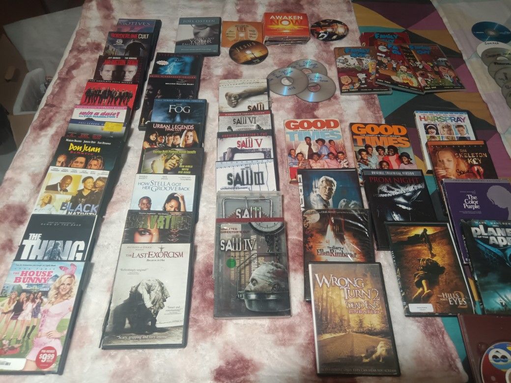 Over 600 DVDs And DVD Player