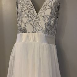 White And Silver Dress