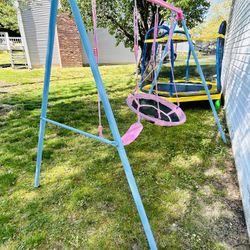 Kids trampoline and Swing Set