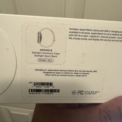 Apple Watch Series 8 New In Box Starlight Aluminum Case 