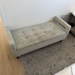 Light Green Ottoman w/ storage 