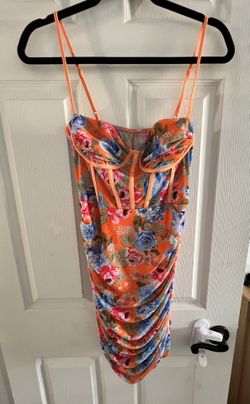 Dress/flowers/orange Size 6