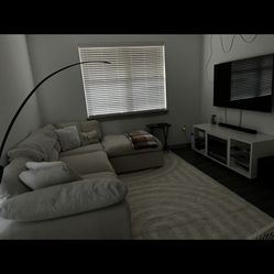 Zone Cream Modular Cloud Couch + Ottoman