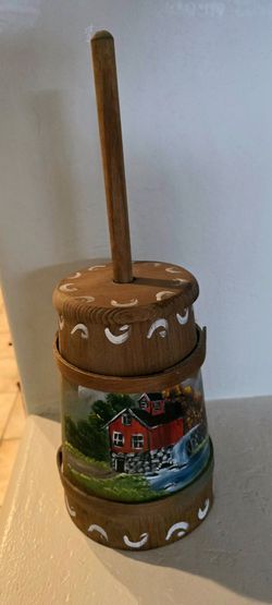 Vintage/antique painted butter churn