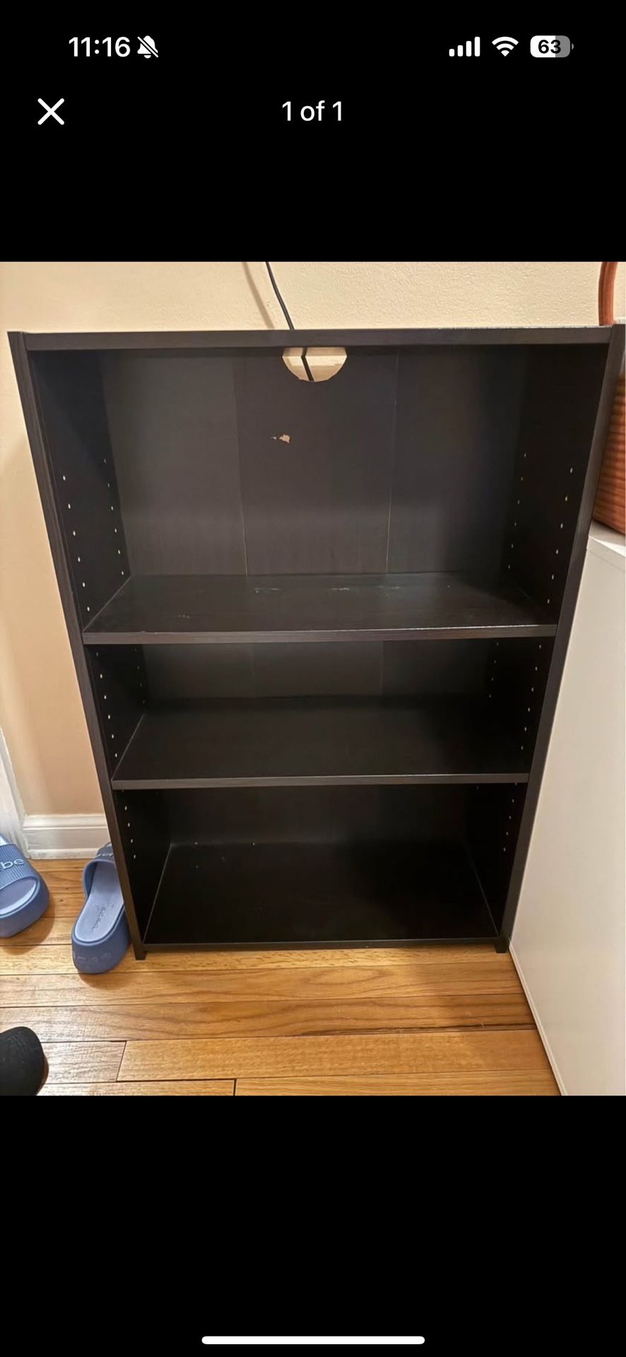 Dark Brown Mainstays Bookshelf