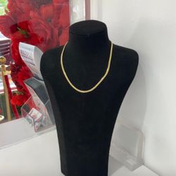 New  Real Solid 14k  Gold Cuban Necklace