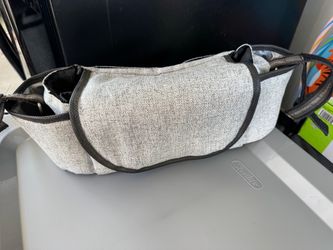 Gray Fabric Stroller Organizer Bag