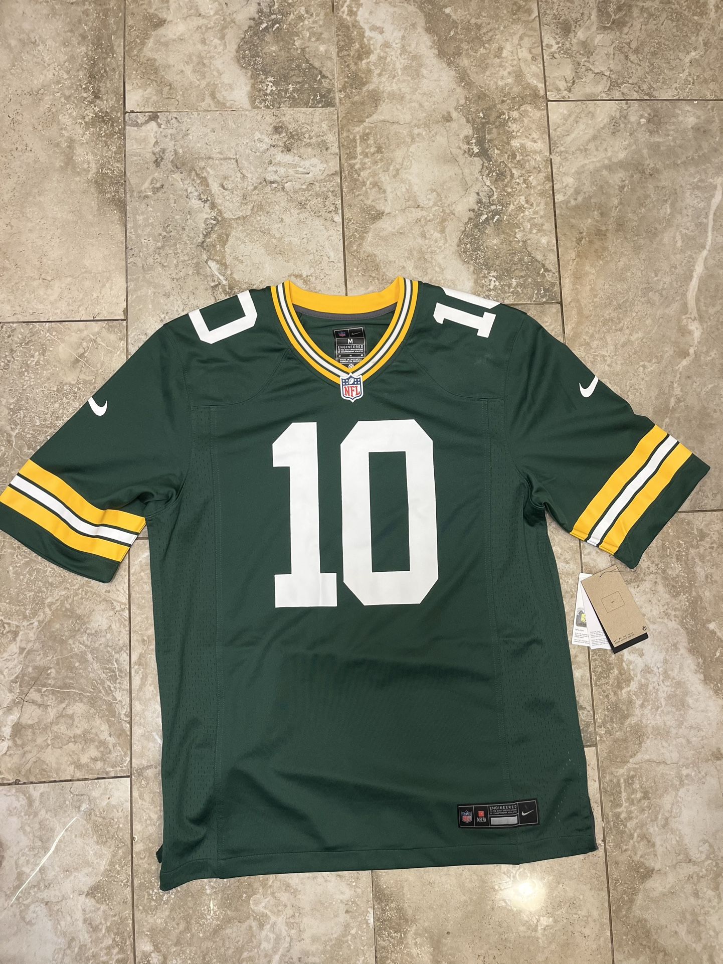 Green Bay Packers Jersey Mens Green NFL Football On Field Nike Love 10 Size Medium