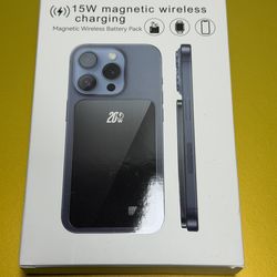 3-in-1 Magnetic Wireless Power Bank 20W 5000mAh USB-C Black