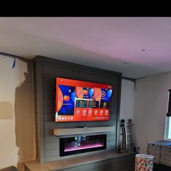 Custom Fireplace TV Stand 
