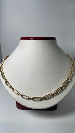 14k gold paperclip chain 18” necklace