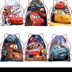 Lote de 18 mochilas tipo morral – Diseño Cars (Disney Pixar) – NUEVAS