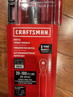CRAFTSMAN 3/8-in Drive Digital Torque Wrench (20-ft lb to 100-ft