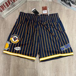 New Golden State Warriors Mitchell & Ness City Collection Mesh Shorts Men XL-2Xl