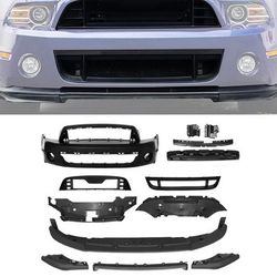 2010-2014 Ford Mustang GT500 Style Front Bumper Cover w/ Grille Lip
