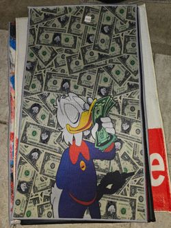 Scrooge McDuck Money Print Area Rug