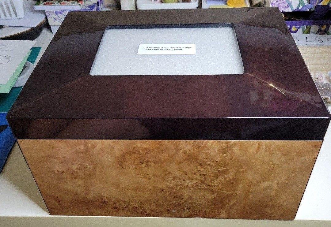 Funeral- Cremation box, memory box - urn - pristine condition - 12 lbs