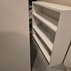 White Desk With Shelfs