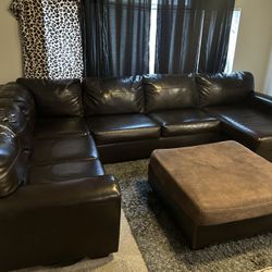 Leather Sectional 