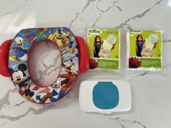 Potty Seat, Covers And Wipes Holder