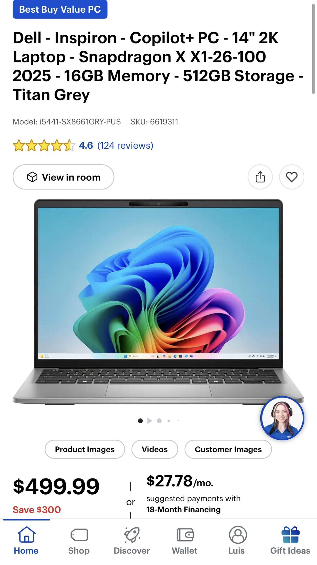 Lenovo Model: i5441-SX8661GRY-PUS