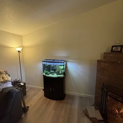 35 Gallon Topfin Bowfront Fish Tank Aquarium With Stand
