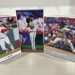 3  Bobble Figurine  Trea Turner- Zack Wheeler-Aaron Nola Philadelphia Phillies 