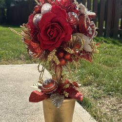Handcrafted Floral Topiary 20” H