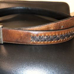 Mens Weaved Leather Belt Size 38/95
