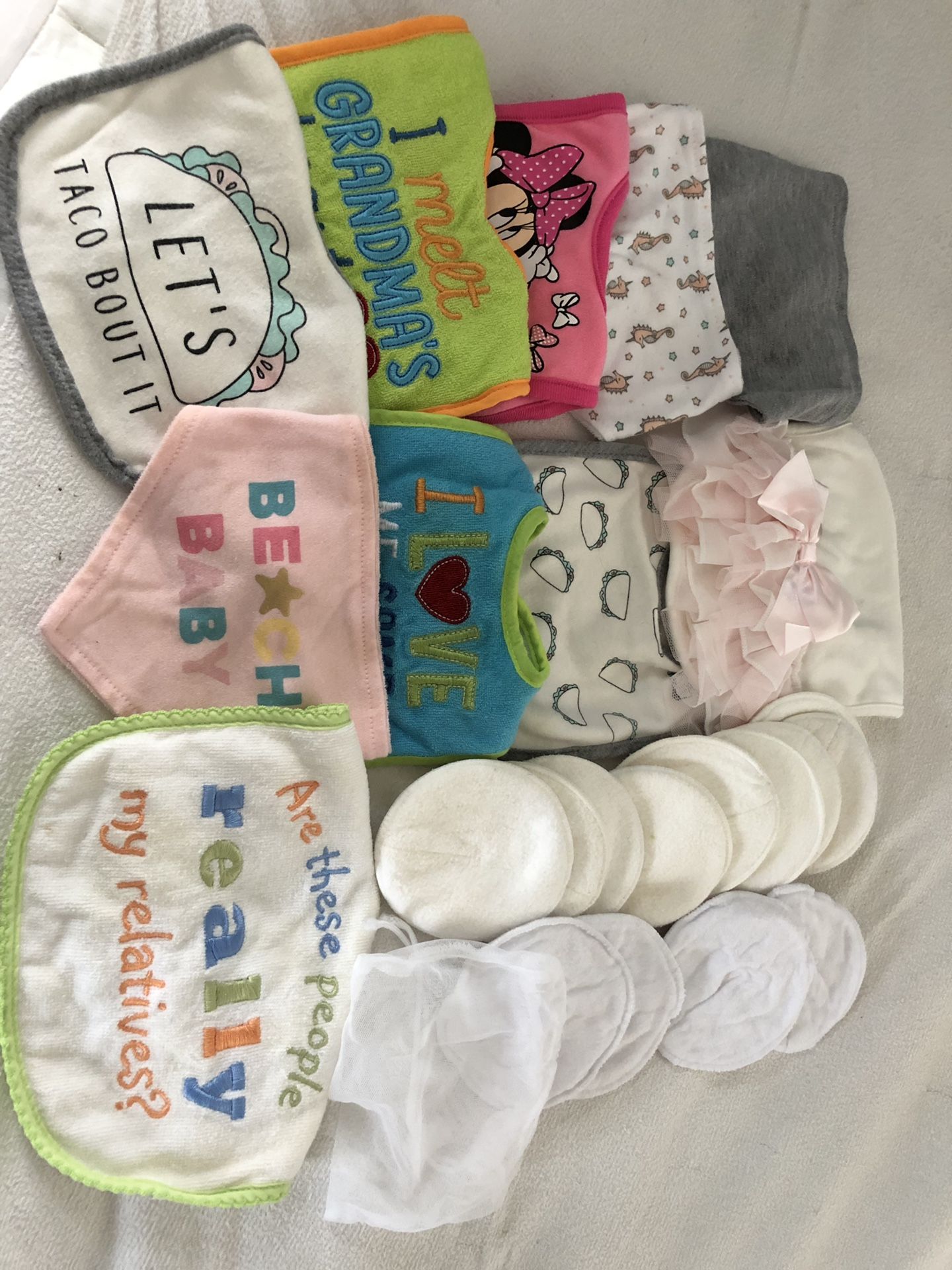 10 bibs and breast pads