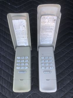 Liftmaster Keypad Remote (2) plus visor remote (1)