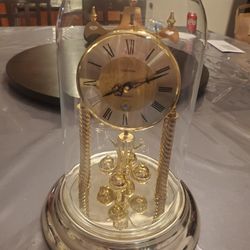 Vintage Clock Glass Dome Concordia  Westminster
