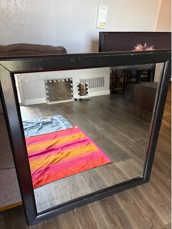 Mirror w/ Black Wood Frame