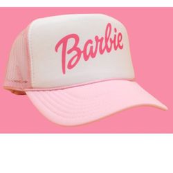 New With Tag  💖 Barbie trucker hat pink and white mesh rear adjustable one size fits all 