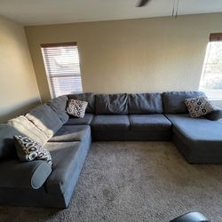 Large Gray Sectional Couch MAKE OFFER