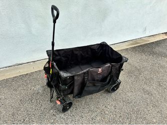 Big Wheels Collapsible Wagon Cart Foldable, Heavy Duty Beach Wagon