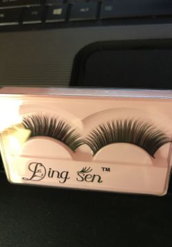 Platinum Ding Sen Black Medium False Mink Eyelashes Luxury Wispies Fake LashesNew
