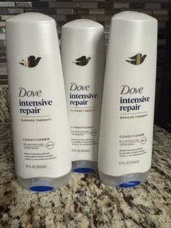 Three (3) New Dove Intensive Repair Damage Therapy 12 Fl Oz Conditioners