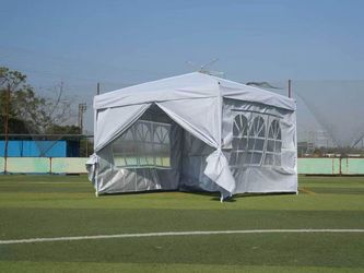 10x10 Canopy Tent Heavy Duty Thickened Pop Up Canopy Outdoor Canopy Tent Canopy with Sidewalls Full Enclosure 4 Side Walls Waterproof Sun Shade Gazebo