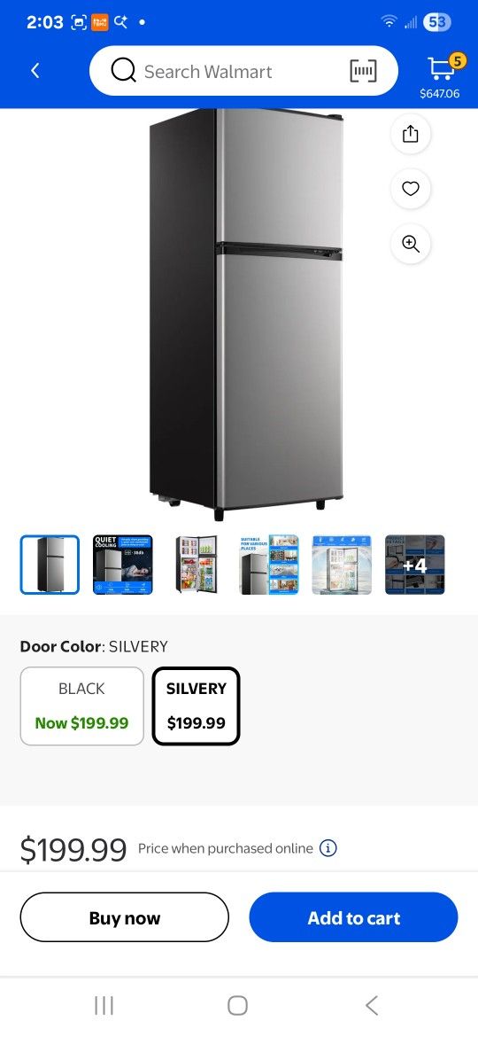 Mini Fridge W Freezer $50