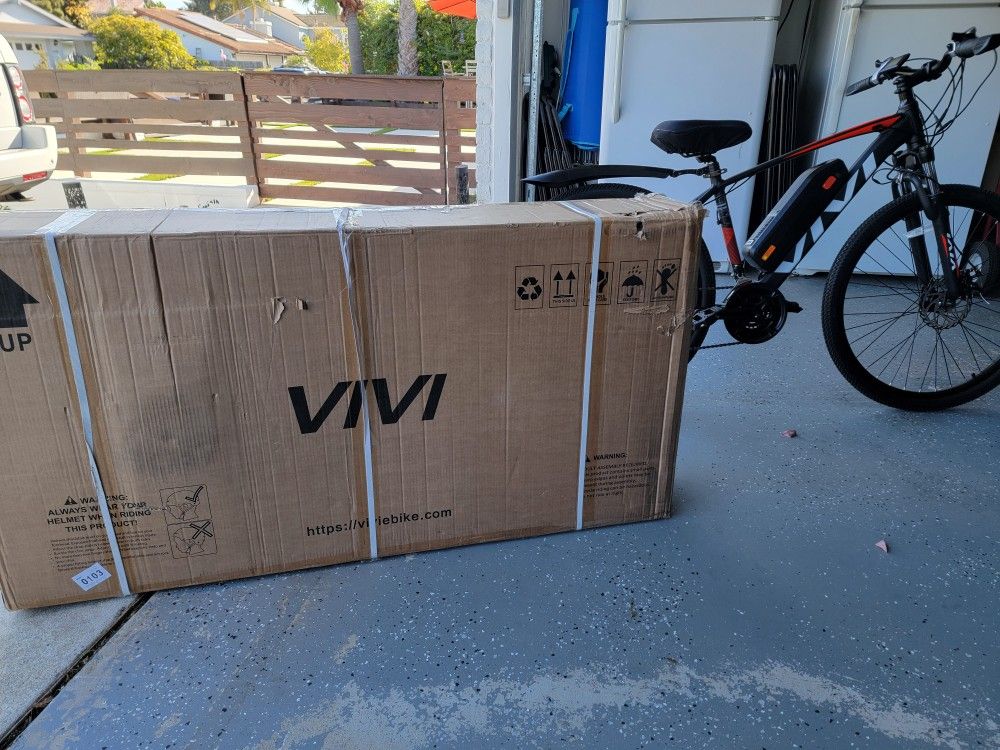 Vivi Ebike Unassembled In Box. Blue