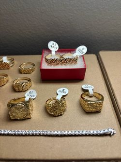 Gold plated rings