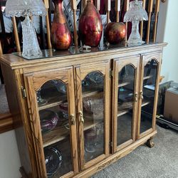 Solid Wood + Glass Cabinet