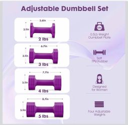 4.7 4.7 out of 5 stars (1,567) Adjustable Dumbbell Set, 4 in 1 Free Weights Dumbbells Set for Women, Weights for Women at Home, 2lb 3lb 4lb 5lb with T