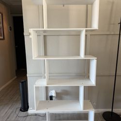 Mid Modern Shelf. 62” H X 28” Wide